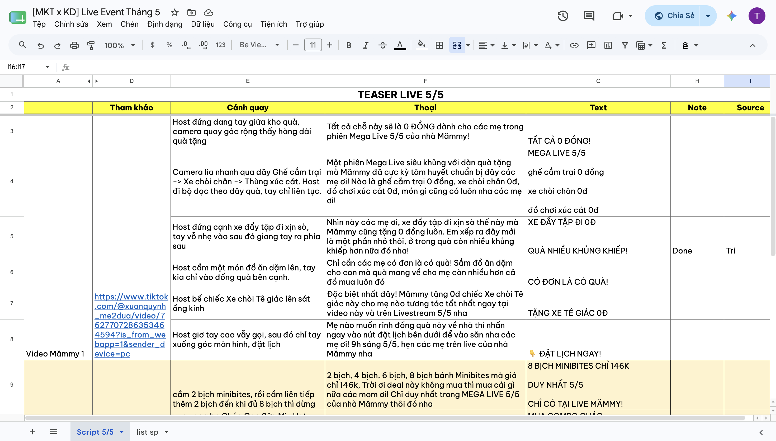 Video Content Planning