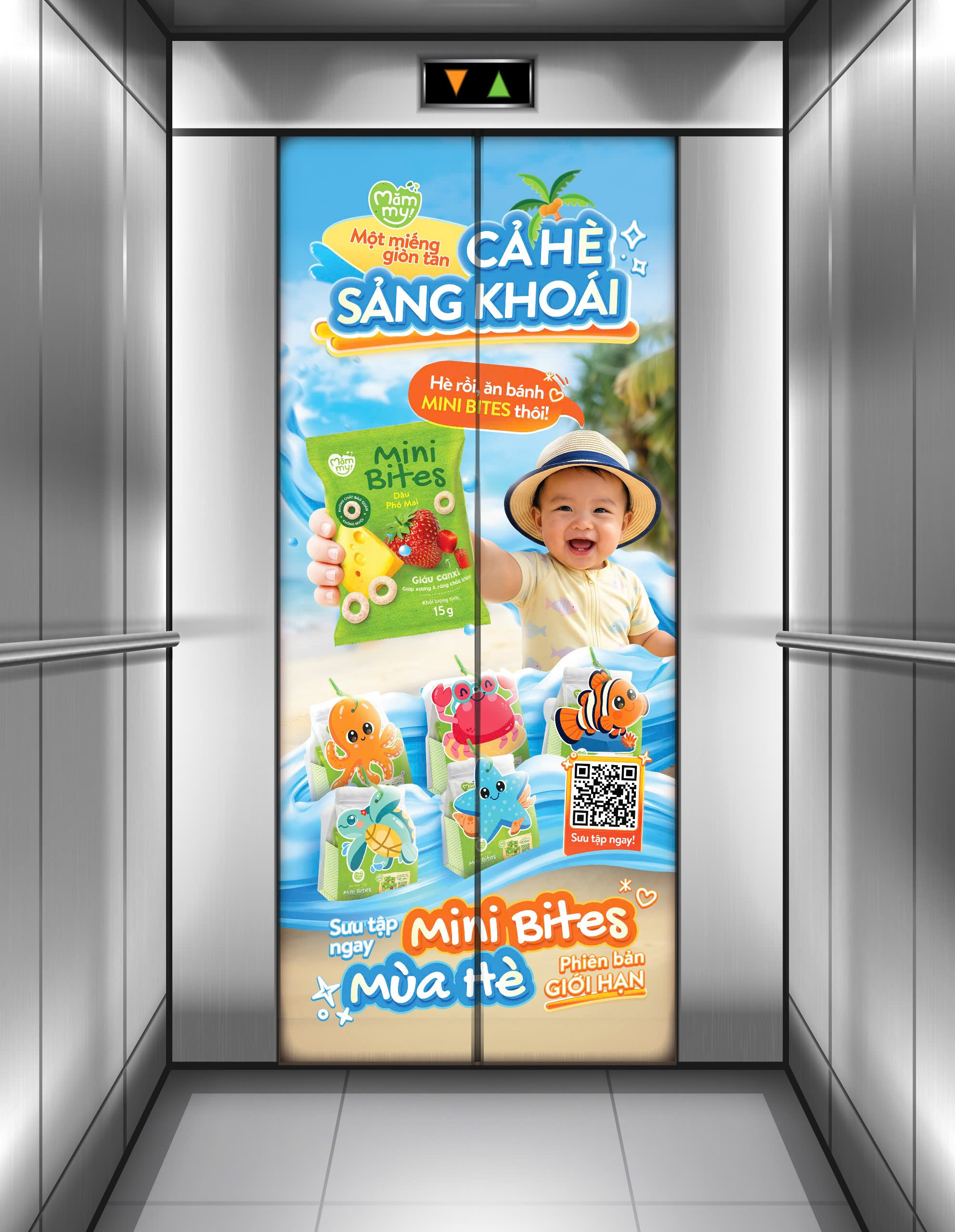 Elevator Sticker - Summer Refreshment Campaign